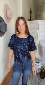 Erin’s Sequined Top - Backwards Boutique 