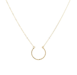 Agapantha  Half Moon Necklace - Backwards Boutique 