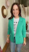 Load image into Gallery viewer, Lindsay&#39;s Kelly Green Blazer - Backwards Boutique 