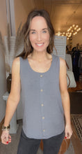 Load image into Gallery viewer, Olivia’s Button Tank - Backwards Boutique 