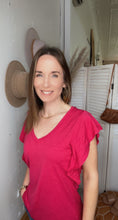 Load image into Gallery viewer, Liverpool Flutter Sleeve Knit Top - Backwards Boutique 