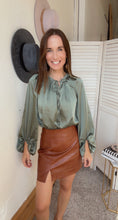 Load image into Gallery viewer, Out for Brunch Satin Blouse - Backwards Boutique 