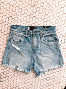 Kut From The Kloth 4” Jane High Rise Long Interlace Wash Denim Shorts - Backwards Boutique 