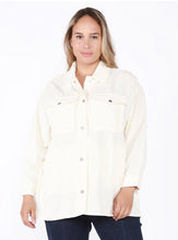 Load image into Gallery viewer, Plus Dex Shacket Button Up - Backwards Boutique 