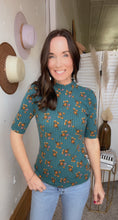 Load image into Gallery viewer, Lilly&#39;s Floral Mock Neck - Backwards Boutique 