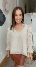 Load image into Gallery viewer, Dotty&#39;s Ruffle Blouse - Backwards Boutique 