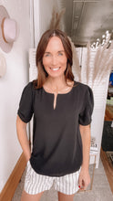 Load image into Gallery viewer, Lilly&#39;s Short Sleeve Blouse - Backwards Boutique 