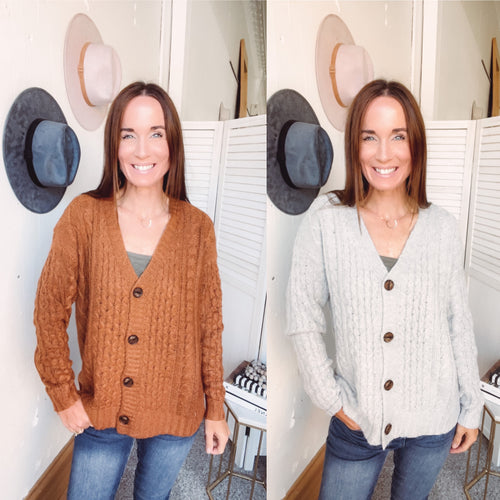 Shannon’s Cable Cardigan - Backwards Boutique 