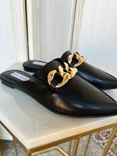 Load image into Gallery viewer, Steve Madden Fleur Black Chain Mules - Backwards Boutique 