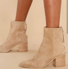 Load image into Gallery viewer, Steve Madden Aquarius Natural Suede Booties - Backwards Boutique 