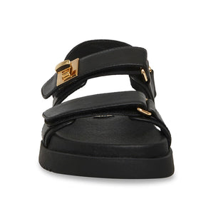 Steve Madden Mona Black Sandals - Backwards Boutique 