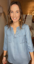 Load image into Gallery viewer, Kami&#39;s Chambray Top - Backwards Boutique 