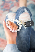 Load image into Gallery viewer, Marble White Key Chains - Backwards Boutique 
